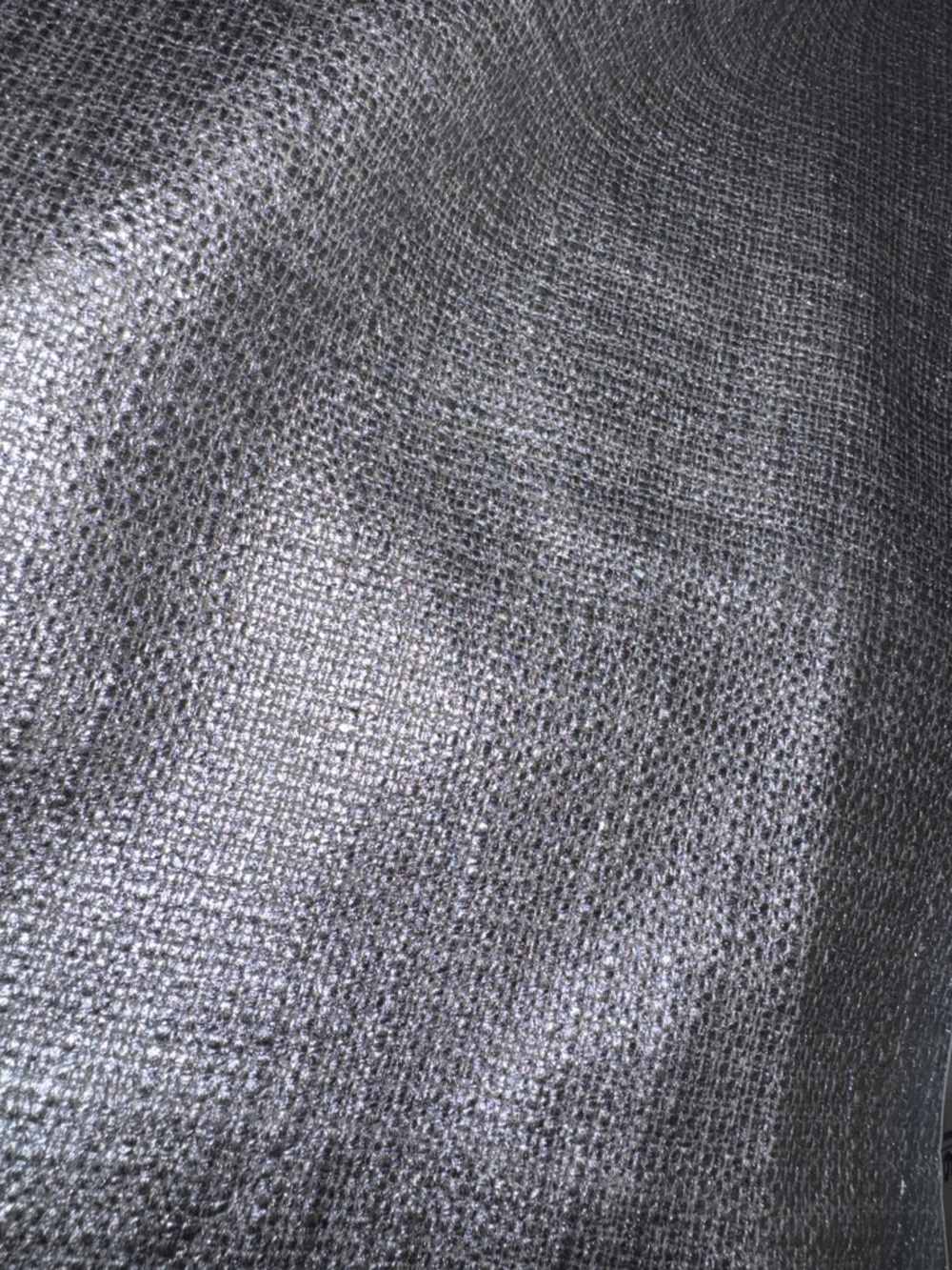 White House Black Market Metallic Silver Mini Skirt Sz 12 - Picture 8 of 8